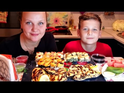 Видео: Мукбанг Мидии и Роллы/Кушаем запечённые мидии и роллы/Маша ушла