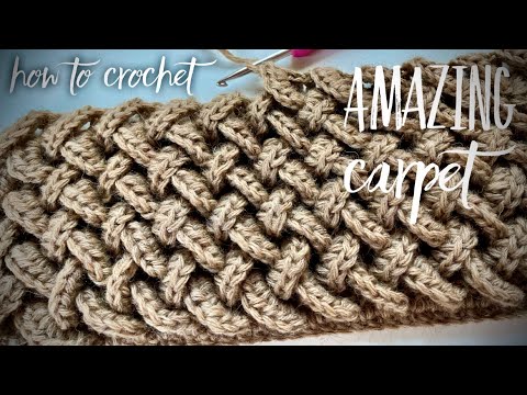 Видео: ВЯЖЕМ ИЗ ОСТАТКОВ ПРЯЖИ… 💥💥💥 3D КОВЕР КОСАМИ КРЮЧКОМ! How to crochet a carpet!