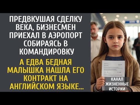 Видео: Предвкушая сделку, богач приехал в аэропорт… А едва бедная малышка нашла его контракт на английском…