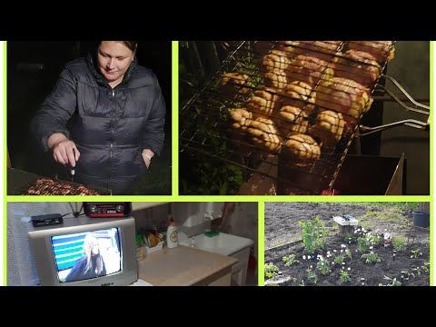 Видео: НА ДАЧЕ ЖАРИМ ШАШЛЫК//КУПИЛА ХОЛОДИЛЬНИК/ / ПОСАДИЛА 💐 И ЗЕЛЕНЬ