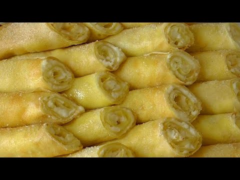 Видео: Нежные, сливочные блинчики с творогом. "Налисники з сиром"/ Delicate, creamy pancakes.
