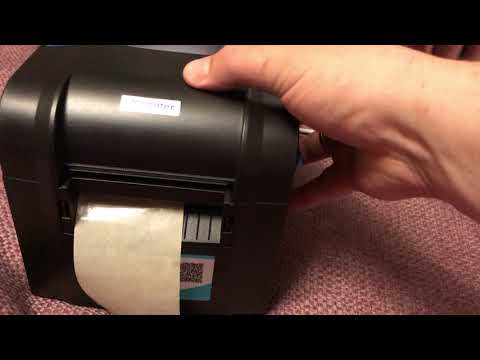 Видео: Перевод в режим отслаивания термопринтера этикеток Xprinter XP 370B