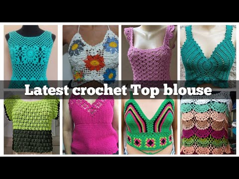 Видео: Более 100 привлекательных и стильных дизайнов вязаных крючком топов, блузок, курток, сари и платьев