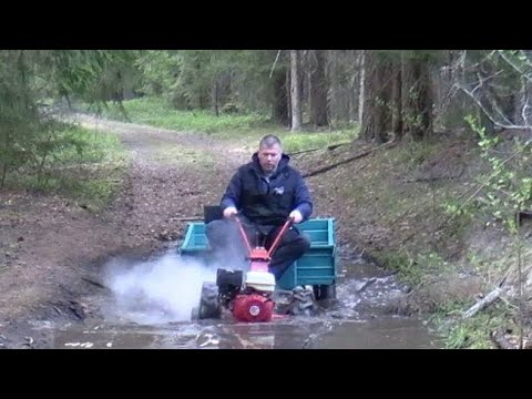 Видео: Мотоблок как внедорожник. Безопасная прогулка по дремучему лесу. шины MRL. МТЗ Weima WM188F 13л/с