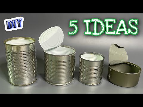 Видео: НЕ ВЗДУМАЙ ВЫКИНУТЬ🔊5 ИДЕЙ ИЗ ЖЕСТЯНЫХ БАНОК🔥ПОДЕЛКИ ИЗ КОНСЕРВНЫХ БАНОК-ДЛЯ ДОМА💥DIY Creative Ideas