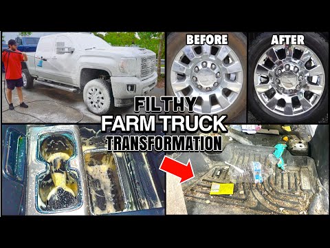 Видео: Глубокая очистка ОЧЕНЬ грязного фермерского грузовика | GMC Denali HD Удовлетворительное руководс...