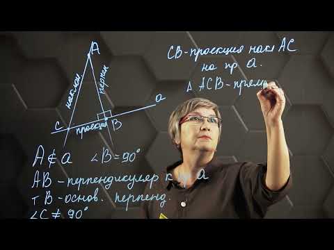 Видео: Наклонная, проекция, перпендикуляр. 7 класс.