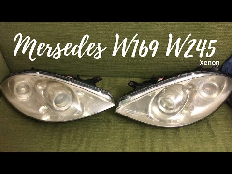 Видео: Бу фары ксенон Mercedes W169 Mercedes W245