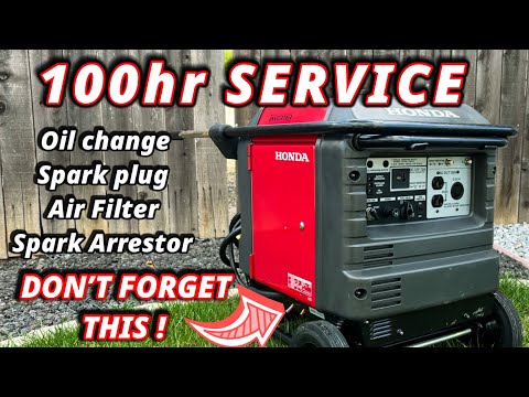 Видео: Honda EU3000is Замена масла, 100-часовое обслуживание, свечи зажигания и многое другое