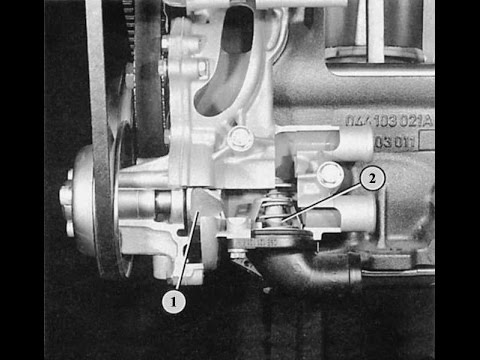 Видео: Замена термостата audi80 с ГУР.