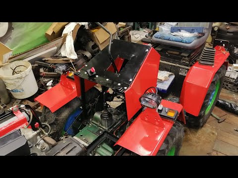 Видео: Минитрактор МТЗ 082/132 5-я часть ремонта, немного сборки, электрики, облицовки.