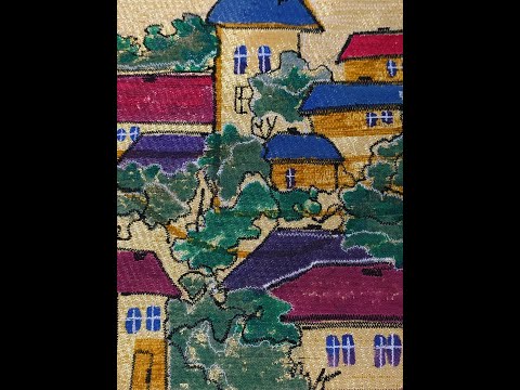 Видео: РИСУЮ НА ТКАНИ затем ШЬЮ/ текстильная картинка- панно