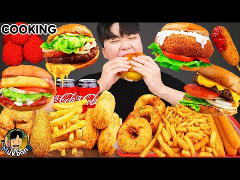 Видео: ASMR MUKBANG | ПРИГОТОВЛЕНИЕ 2# гамбургер, Сырная палочка, Огненная лапша, хотдог рецепт !