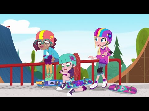 Видео: урок катания на роликах 💥весь эпизод | Polly Pocket Pоссия