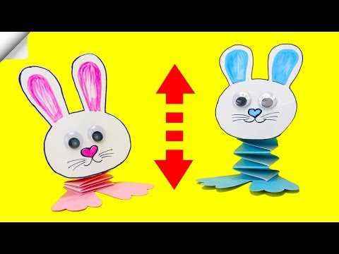 Видео: Бумажный кролик ремесла Идеи - Поделки из бумаги для детей - бумажный кролик