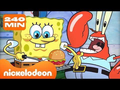 Видео: Губка Боб | 4 ЧАСА Губки Боба 🧽 | Nickelodeon Cyrillic