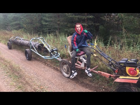 Видео: Телега для транспортировки бревен. Покраска. Финальный тест-драйв. Что-то пошло не так...