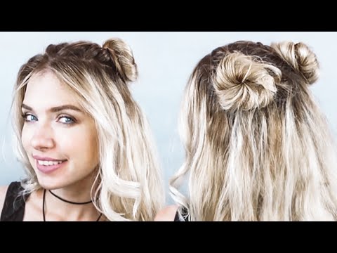 Видео: Летняя прическа ДВА ПУЧКА. Подробный урок \ Space buns tutorial \ Peinado dos paquetes \ Beautymaker