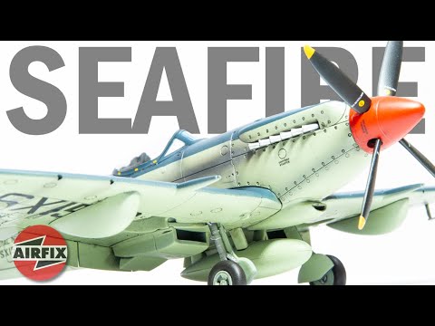 Видео: Новая переупаковка Seafire F.XVII от Airfix в масштабе 1/48 | Полная сборка | HD