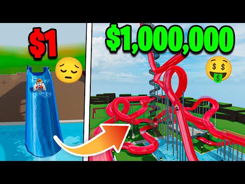 Видео: Водная горка за 1 доллар против 1 000 000 долларов в Roblox