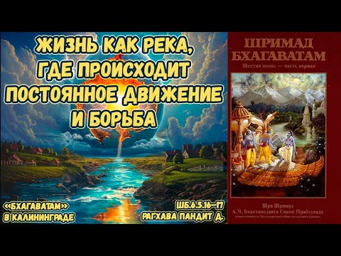 Видео: Жизнь как река, где происходит постоянное движение и борьба. Рагхава Пандит д. ШБ.6.5.16–17