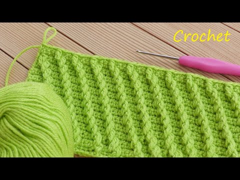 Видео: Плотный УЗОР КРЮЧКОМ всего 2 ряда!!!  легкое ВЯЗАНИЕ для новичков EASY Crochet for beginners
