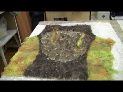 Видео: ✿Валяные жилеты✿Как свалять жилет из флиса и шелковых волокон