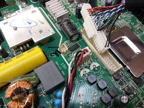 Видео: Ремонт Mystery MTV 3222LW, AP3608EM-G1 уменьшение тока LED подсветки.