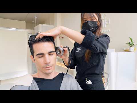 Видео: ASMR: Удивительный корейский 18-шаговый Headspa и массаж