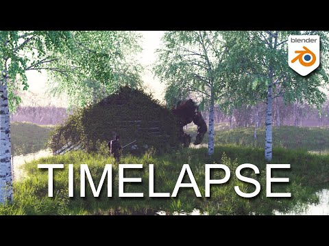 Видео: СОЗДАНИЕ Фэнтези АРТА с Нуля в BLENDER 3D