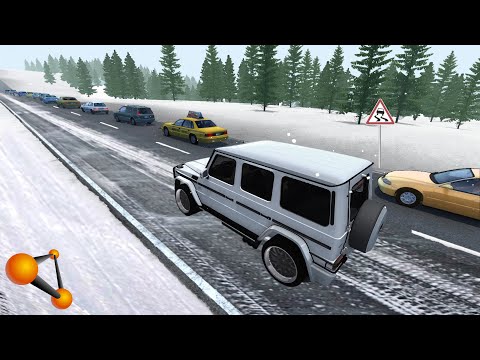 Видео: ПОШЁЛ НА ОБГОН В ГОЛОЛЁД! ХАМ НА ГЕЛИКЕ ПОПАЛ В ЖУТКИЙ ЗАНОС | BeamNG.drive