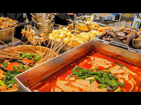 Видео: Удивительная корейская закусочная в Сеуле! Ттокпокки и жареная еда