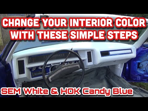 Видео: Как покрасить салон автомобиля с помощью краски SEM Color Coat Dye для пластика, виниловой кожи и...