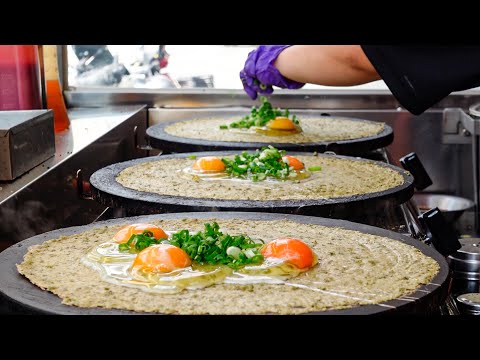 Видео: Китайский креп Цзянь Бин (Тяньцзиньский блин) - Тайваньская уличная еда