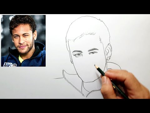 Видео: Как нарисовать лицо Неймара
