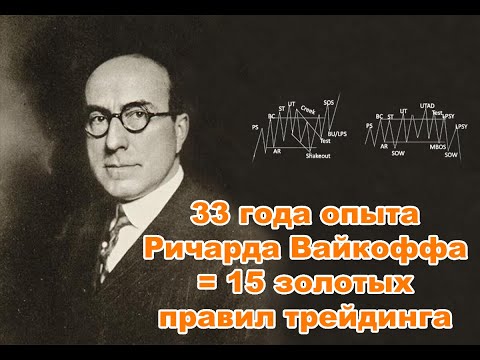 Видео: 33 года опыта Ричарда Вайкоффа привели к 15 золотым правилам трейдинга