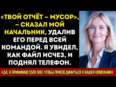 Видео: Босс удалил мой отчёт перед командой, а потом я принял предложение на 500 000 долларов и ушёл