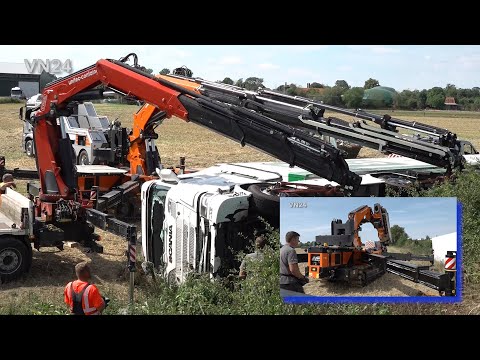 Видео: 02-08-2022 - VN24 - Гусеничный кран, используемый при восстановлении грузовика (Jekko JF990)