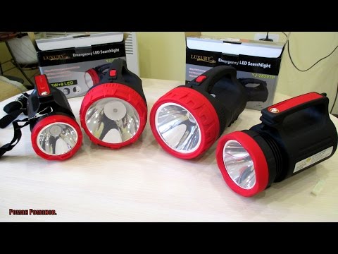 Видео: LED ФОНАРИ ПОИСКОВЫЕ,ПЕРЕНОСНЫЕ,ПОХОДНЫЕ  С ДЛИНОЙ ЛУЧА ДО 2КМ!!!