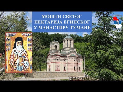 Видео: Мошти Св.Нектарија Егинског у манастиру Тумане