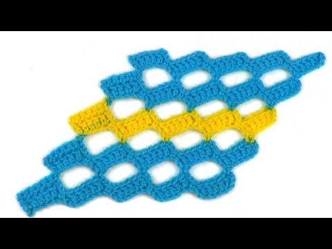 Видео: Косой сетчатый узор