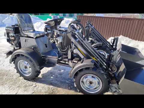 Видео: небольшие тестовые испытания мини погрузчика