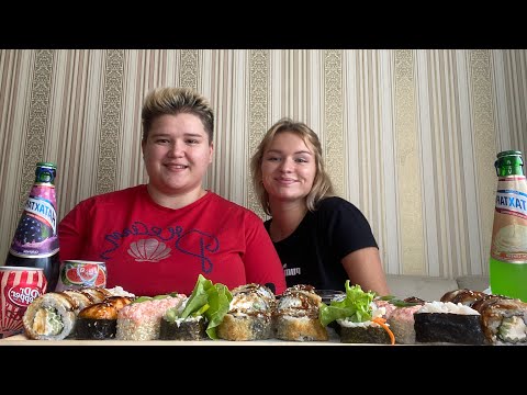 Видео: Мукбанг РОЛЛЫ ,суши Вкусно Суши доставка ,запечённые роллы