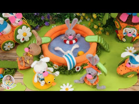 Видео: 🐰ЗАЙКИ +🥕МОРКОВКИ =🐰🥕ГОРОДОК (вязание крючком и спицами)🧶