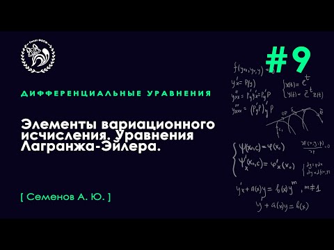 Видео: №9. Элементы вариационного исчисления. Уравнения Лагранжа-Эйлера.