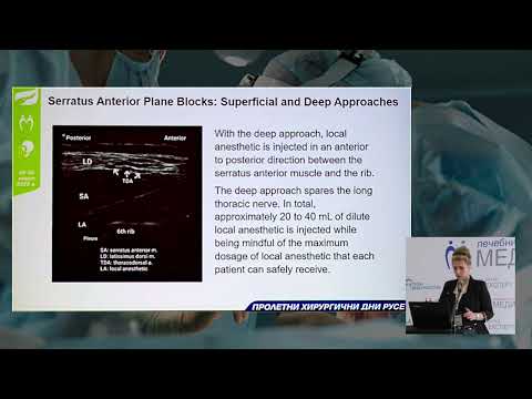 Видео: 71. "Регионална анестезия в кардиохирургията - Ултразвук навигирани блокади на гръдната стена за ...