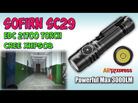 Видео: Sofirn SC29 XHP50B 3000lm  6000k ♦ Обзор, замеры, ночные тесты. Night Tests. Full  review