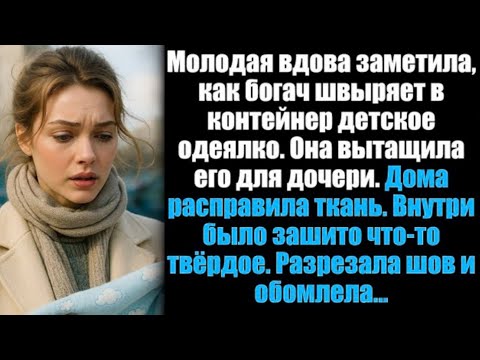Видео: Молодая вдова заметила, как богач швыряет в контейнер детское одеялко. Она вытащила его для дочери..