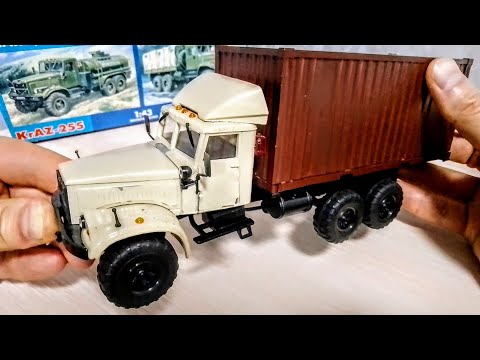 Видео: КрАз - 255 " Контейнеровоз". Модель в масштабе 1:43