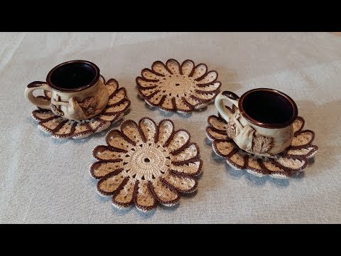 Видео: Вязаная подставка под горячее